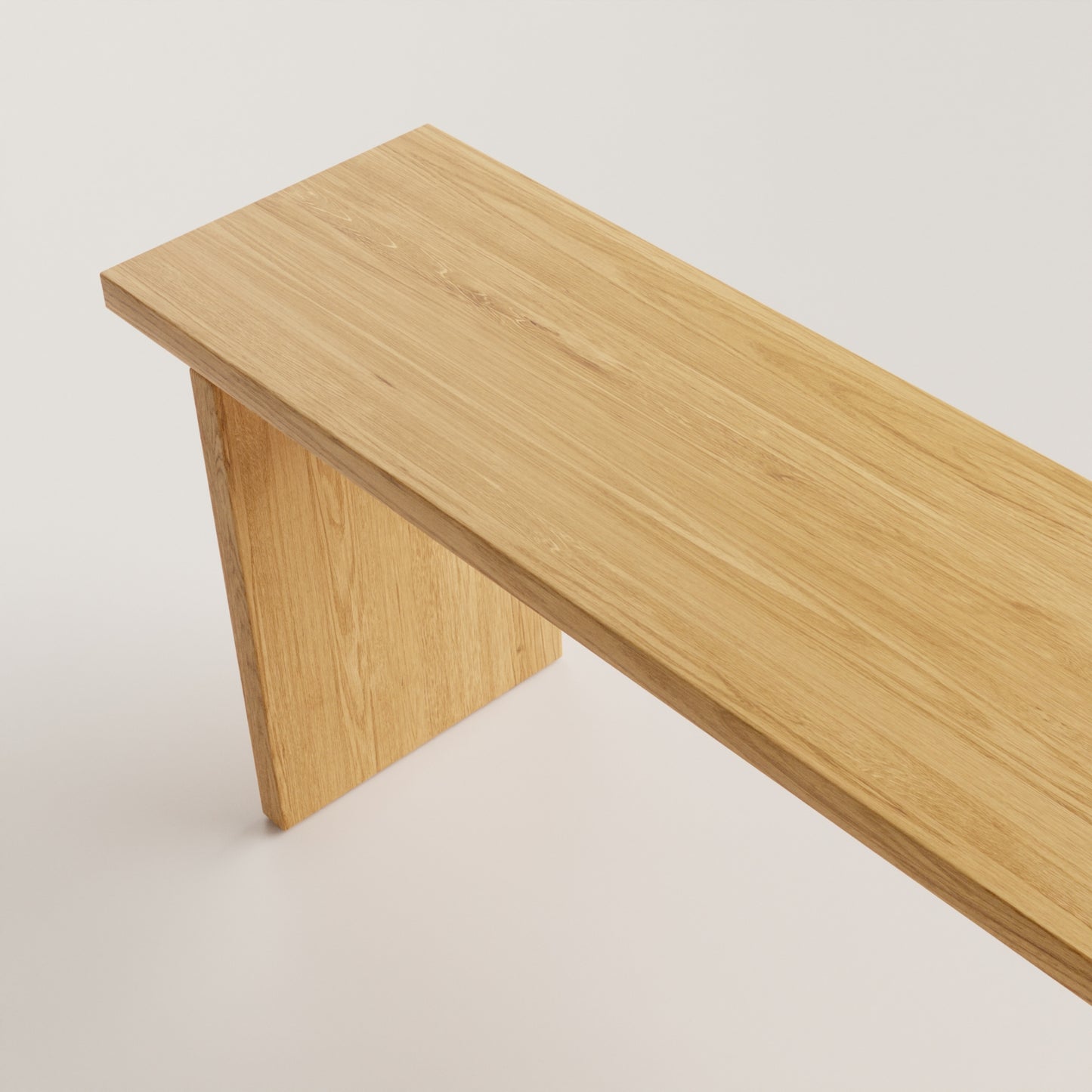 White Oak Overhang Bench