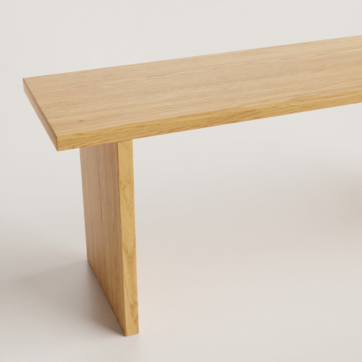 White Oak Overhang Bench